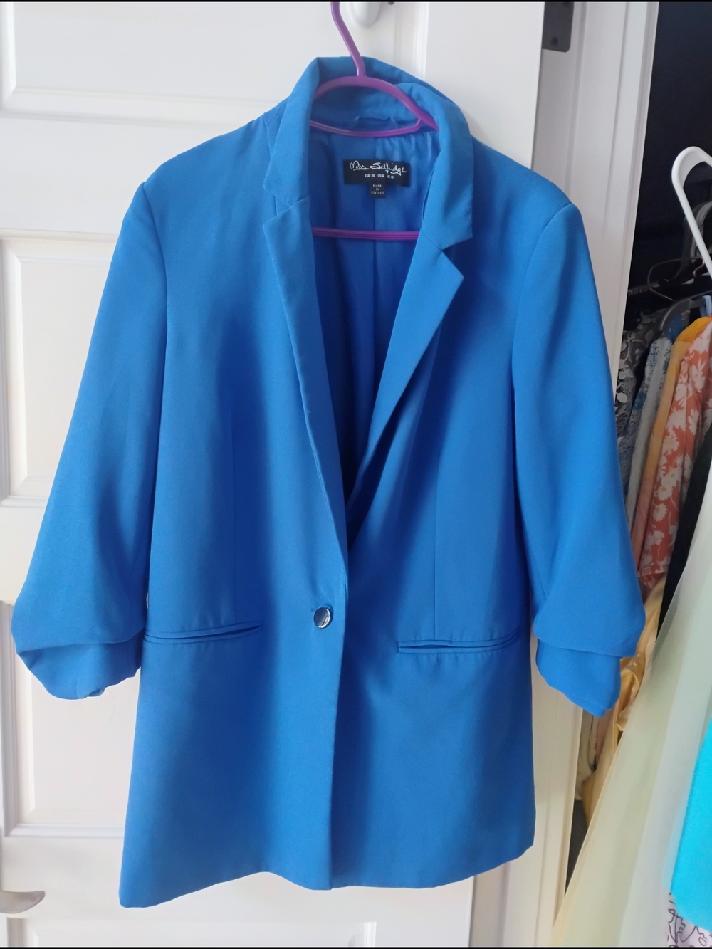 Miss Selfridge Cobalt Blue Blazer jacket US 6